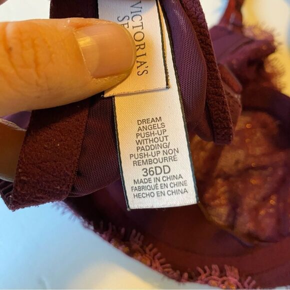 Victoria’s Secret DREAM ANGELS purple Lace Mesh
PUSH-UP WITHOUT PADDING 36DD - Picture 9 of 11